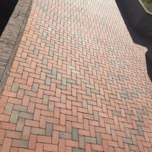 formal English greenhouse with pizza oven, brick herringbone pattern floor, raised beds, walkway, patio and fountain feature - Beaufort